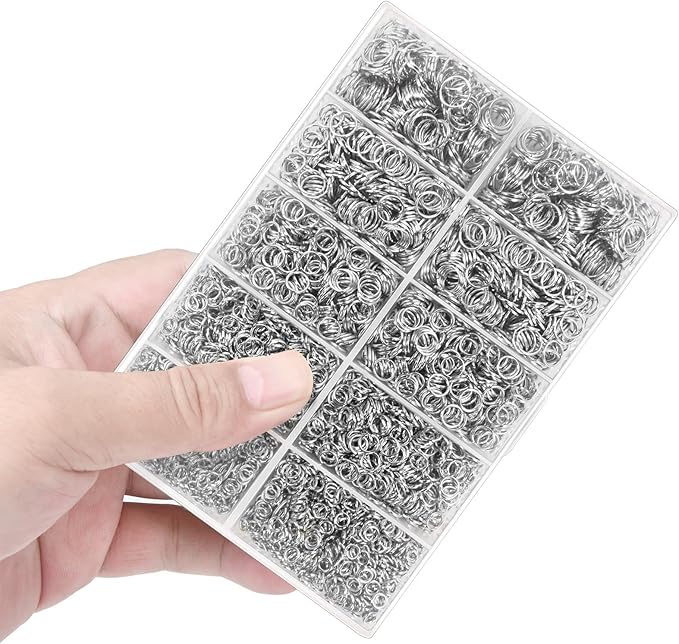 4600 Pcs Jump Rings for Jewelry Making Kit Gold & Silver, Open Rings - Image 3