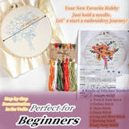 FONNUY Bouquet Flowers Embroidery Kit Love Mom - Image 3