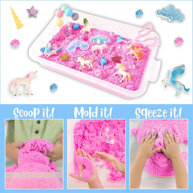 Unicorn Sensory Sand Bin-38 PCS Set - Image 6