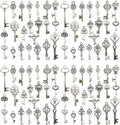 WOCRAFT 120pcs Antique Silver Small Key Charm by WOCRAFT