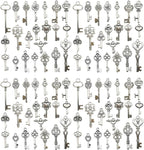 WOCRAFT 120pcs Antique Silver Small Key Charm by WOCRAFT