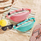 Hsei 2 Pcs Mesh Shell Bags for Beach Shelling Seashell Collecting Fanny Pack - Image 6