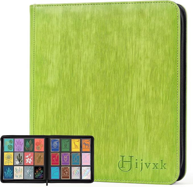 Card Binder 12 Pocket, Premium 720 Double Sided Pocket Collection Binder by Hijvxk