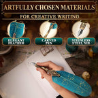 Feather Quill Pen and Ink Set – Stainless Steel Dip Pen Writing Quill and Ink - Image 3