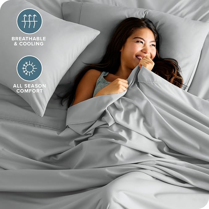 Bare Home Split Head Flex King Sheet Set - Image 4