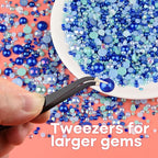 ASTARON 50g Mix Flatback Rhinestones Half Pearls - Image 6