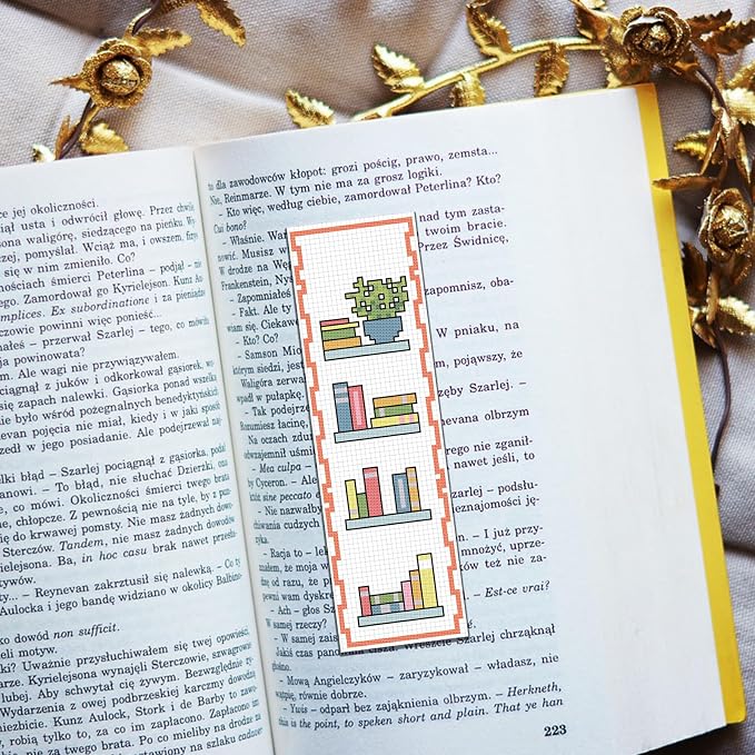 FREEBLOSS 6 Set Cross Stitch Bookmark Kit Cross Stitch Kit Cute Stamped - Image 5