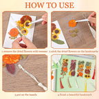 20 Sets Dried Flower Bookmark Making Kit Transparent Bookmark DIY Projects - Image 4