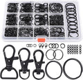 LEOBRO 265PCS Swivel Snap Hooks and Key Rings, Keychain Clips and Key Chain by LEOBRO