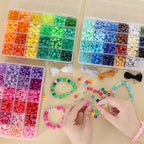 QUEFE 72 Colors Pony Beads for Bracelets Making Kit, 9mm Pony Beads and Letter - Image 4