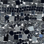 LITMIND 1.1 LB Black Irregular Glass Mosaic Tiles by LITMIND