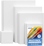 FIXSMITH Stretched Canvas for Painting- 10 Pack Multisize 4x4, 100% Cotton - Image 2