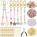 Tondiamo 2823 Pcs Bead Keychain DIY Craft Making Kit Bag Charms Key Ring by Tondiamo