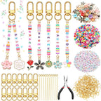Tondiamo 2823 Pcs Bead Keychain DIY Craft Making Kit Bag Charms Key Ring by Tondiamo