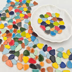 1.1lb Ceramic Mosaic Tiles, Mixed Colour Ceramic Mosaic Pieces - Image 5