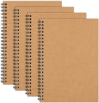 EOOUT 4 Pack A5 Blank Spiral Notebooks Sketchbooks, Unlined Journals 5.5 x 8.3in by EOOUT