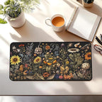 Retro Mouse Pad XXL， Flower Sunflower Plant Desk Mat, Long Computer Mat - Image 3