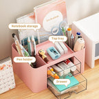 Marbrasse Pen Organizer with 2 Drawer, Desk Organizers and Accessories with 5 - Image 2