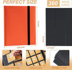 Card Binder 9 Pocket Storage 360 Card Binder, Trading Card Binder Senior and - Image 2