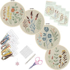 Bonroy 4 Sets Embroidery Kit for Beginners, Embroidery Kit for Art Craft Handy by Bonroy