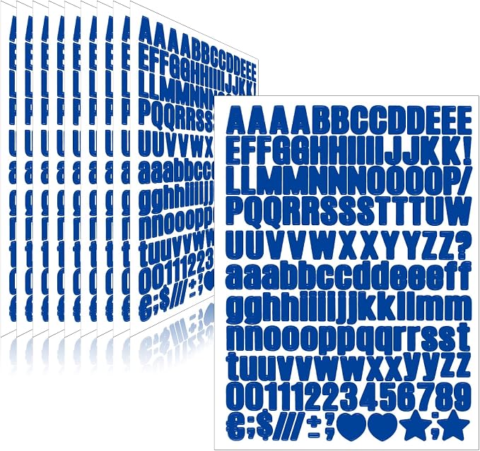 Letter Stickers, Mailbox Numbers, 0.5 Inch Waterproof Vinyl Alphabet | 1/2 Inch by Llewyn