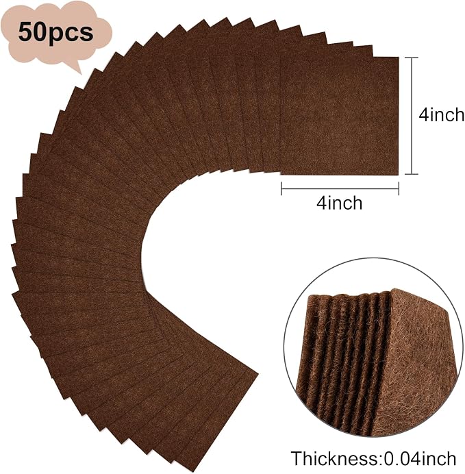 Morcheiong 50 Pcs Felt Fabric Soft Felt Fabric Sheet - Image 2