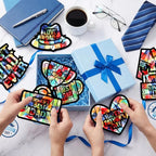 Eersida 32 Pcs Fathers Day Suncatchers Paper Craft Set DIY Flower Shaped - Image 6