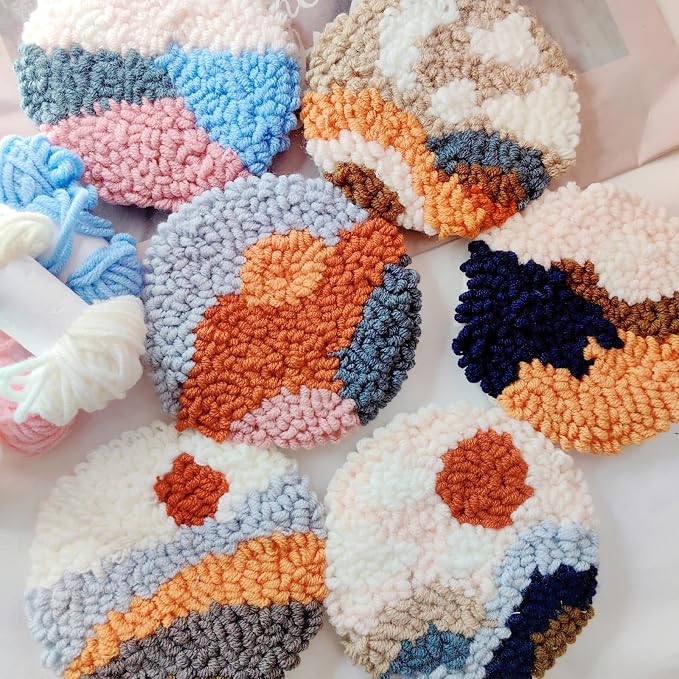 Allazone 6 PCS Punch Needle Coaster Kit - Image 7