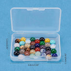 SUPERFINDINGS 36pcs 18 Materals Gemstone Cabochon 8mm Half Round Stone - Image 7