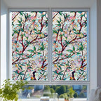 Retro Flowers Window Privacy Film, Magnolia Stained Glass Decorative Window Film - Image 5