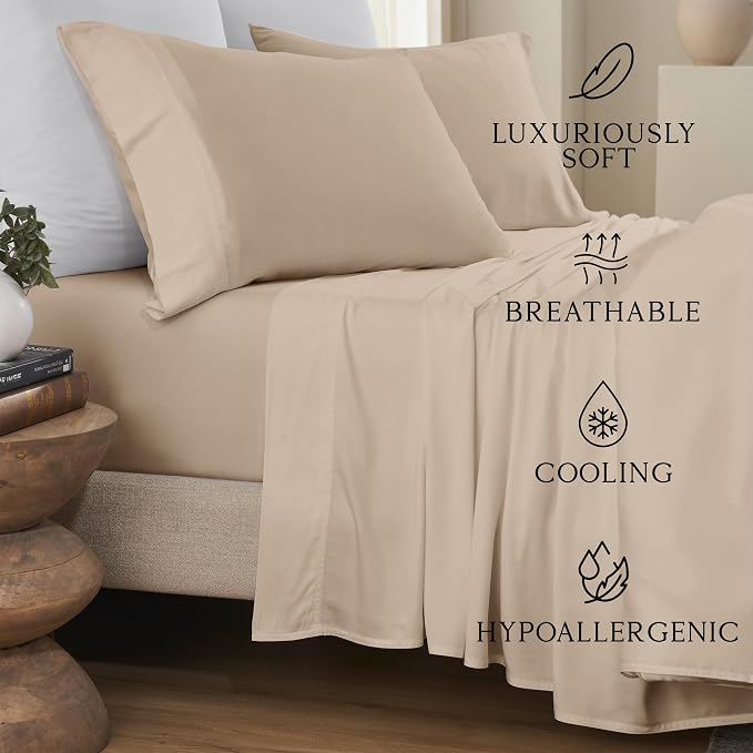 Karissa Mae Cooling Bamboo Viscose King Size Pillowcase Set | 100% FSC - Image 2