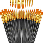 Paint Brushes Set, 16 Pack 160 Pcs Round-Pointed Tip Paintbrushes Nylon Hair by LIDCOM