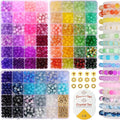 8mm Glass Beads Bracelet Making Kit, Funtopia Round Glass Beads by Funtopia