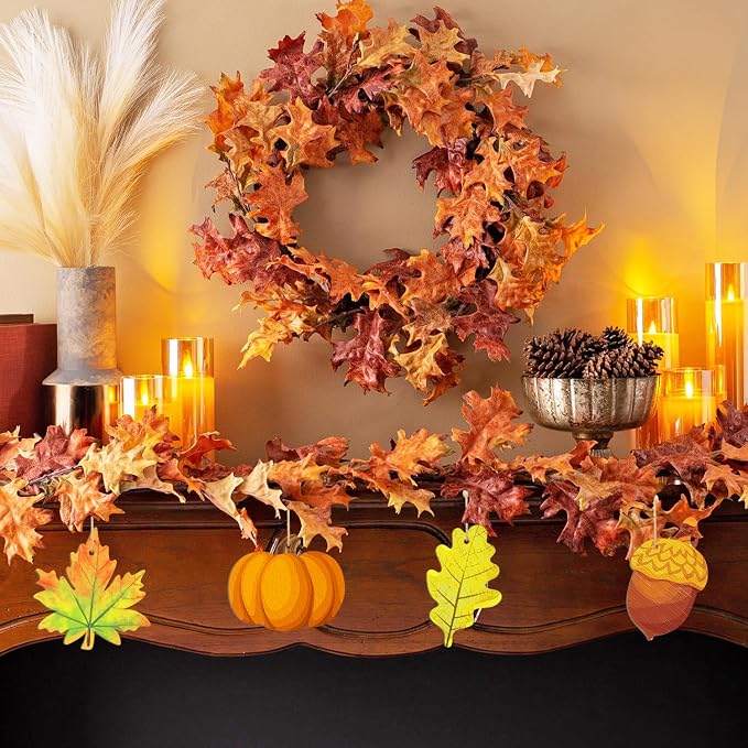 36PCS Wooden Fall Ornaments to Paint Thanksgiving Decorations, 6 Styles DIY - Image 5