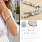 60pcs Natural Matte Amazonite Gemstone Beads，6mm Frosted Round Loose Stone Beads - Image 4