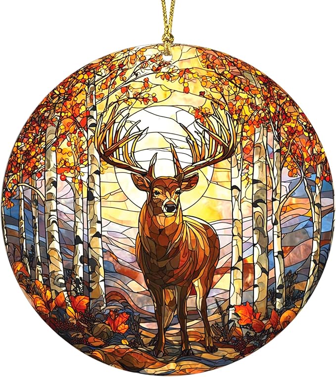 Deer Acrylic Ornament, Acrylic Buck Hanging Decoration by Unknown
