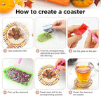 8 Pcs Thanksgiving Day Fall Diamond Coasters Kits - Image 3