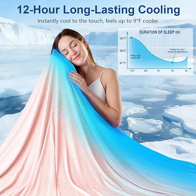 KMUSET Cooling Blanket Twin, Double Sided Summer Cooling Blankets - Image 2