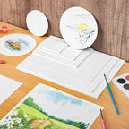 Prudiut 50 Sheets Watercolor Paper Bulk, 8 Sizes White 140 lb/300 GSM Cold - Image 6