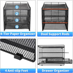 OPNICE Desk Organizer, 4-Tier Desktop File Organizer - Image 6