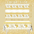 Happy 50th Anniversary Table Cloth, 50 Year Anniversary Decorations 3Pcs White - Image 5