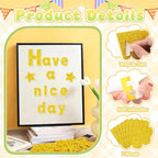 Glitter Foam Letter Stickers 469 Pcs Self-Adhesive Uppercase & Lowercase ABC - Image 3