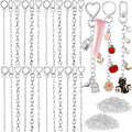 Liliaafar 48 Set Keychain Making Kit Gold Silver Metal Keychain Clips by Unknown