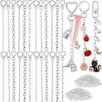 Liliaafar 48 Set Keychain Making Kit Gold Silver Metal Keychain Clips by Unknown