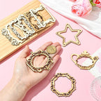 18 pcs 9 Styles Hollow Pyrography Theme Unfinished Blank Wood Cutout Charms - Image 4