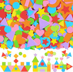 810Pcs Foam Stickers Foam Shape Stickers Colorful Self Adhesive, 8 Colors Heart by Unknown