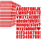 Letter Stickers, Mailbox Numbers, 1 Inch Waterproof Vinyl Alphabet | 1 Inch Red by Llewyn