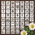 Stencils 4in 50pcs Reusable Plastic Templates Craft Paint Template Nature Style by BLOSSOMLAYER