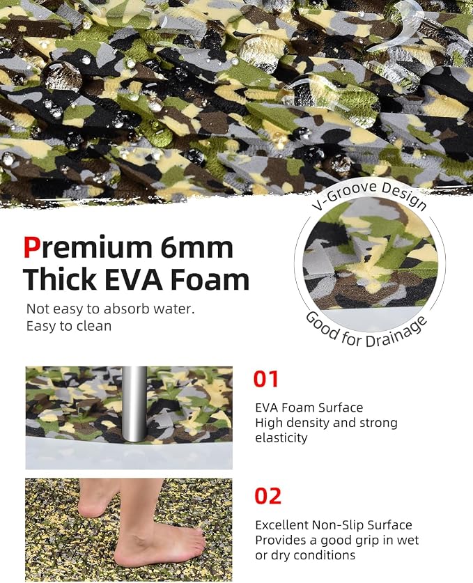 Abahub EVA Foam Boat Flooring Self-Adhesive Decking Surfboard Traction Pad | - Image 3