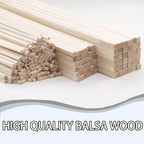 222Pcs Balsa Wood Sticks, Wood Strips Balsa Square Wooden Dowels Hardwood - Image 7